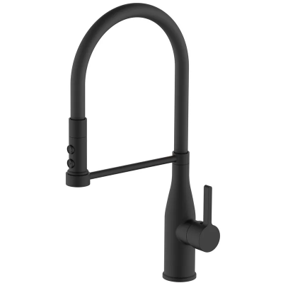 Смеситель для кухни Mixxus Premium Summer 017 BLACK REFL.BLACK (MI6961)