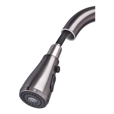 Смеситель для кухни с выдвижной лейкой Zerix PUL-014 Graphite SUS304 (цвет графит) (ZX5036)