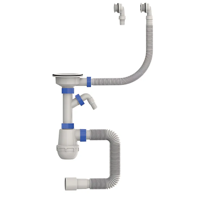 Сифон для кухни Mixxus SK-06-WH 3 1/2"x40 с пластиковой сеткой, отводом для стиральной машины, MI8197 Сифон для кухни Mixxus SK-06-WH 3 1/2"x40 с пластиковой сеткой, отводом для стиральной машины, MI8197