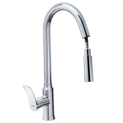 Смеситель для кухни Haiba Bolero 014 с выдвижной лейкой (HB9591)