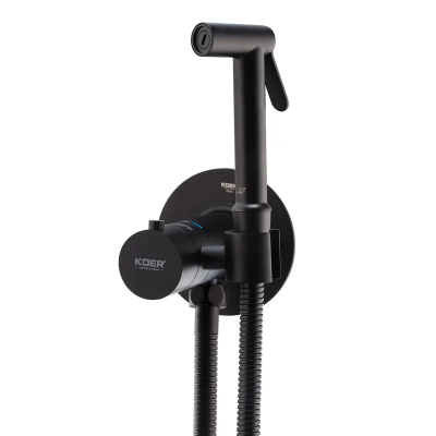 Смеситель для гигиенического душа Koer KB-24029-05 встроенный термостатический, цвет черный (KR5494) Смеситель для гигиенического душа Koer KB-24029-05 встроенный термостатический, цвет черный (KR5494)
