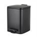 Мусорное ведро с плавным закрытием квадратное Zerix Kubix-TC0106 Black 6 л цвет черный (ZX5890)