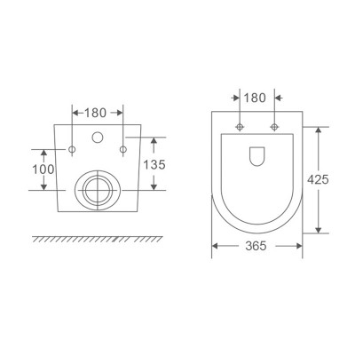 Унитаз подвесной Mixxus Premium Ellipse-0301-T3 495x365x365mm, система смыва Tornado 3.0 (MP6461)