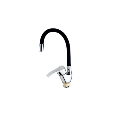 Смеситель для кухни Mixxus YUB4-279 Reflector Black с черным силиконовым изливом (MI6484)