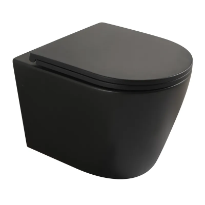 Унитаз подвесной Mixxus Premium BEVEL-0304-T1 BLACK 480x360x360mm сист. смыва TORNADO 1.0 (MP6677)