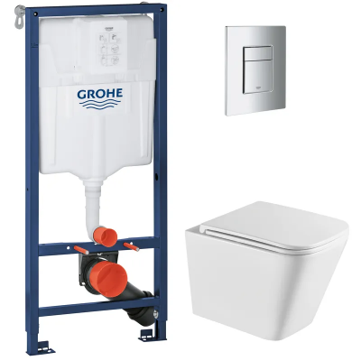 Комплект Grohe Set Унитаз QUADRO-0301-T3 + Инсталляция 38536001 + панель 38732000 (38536001QUADRO03)