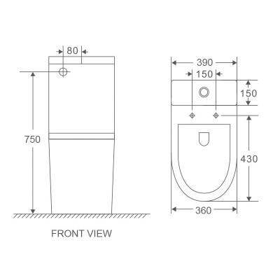 Унитаз-компакт Mixxus Premium Bevel-0401-T1 625x390x845mm, система смыва TORNADO 1.0 (MP6473)