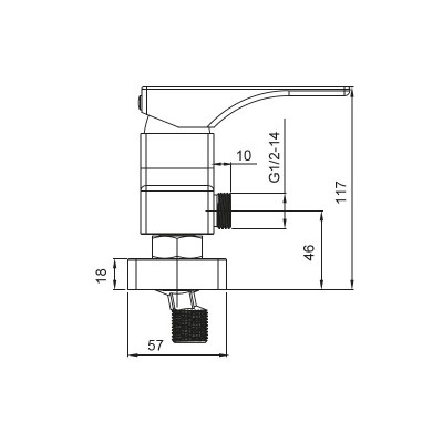 Смеситель для душа KOER KB-30010-05 (KR3487), черный
