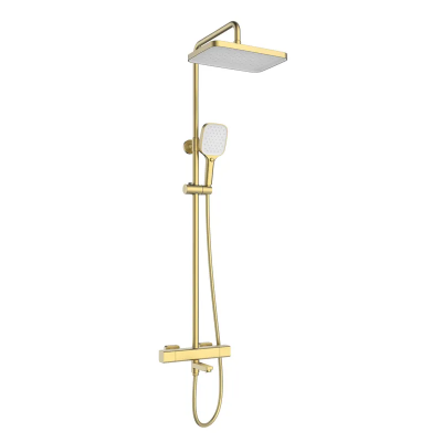 Душевая система Mixxus Premium VIRGO 009-J BRUSHED GOLD с термостатическим смесителем, (MI6649)