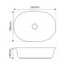 Раковина накладная Mixxus Premium ELLIPSE-0103 550х390х140mm (MP6553)