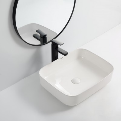 Раковина накладная MIXXUS PREMIUM DIVERSE-0110 MARBLE-BLACK 500х390х130mm (MP6517)