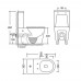 Унитаз-компакт Mixxus BEVEL-0404-T3 660х360х800mm, система смыва TORNADO 3.0 (MI6726)