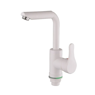 Смеситель для умывальника Plamix Diego-001-G White (без подвода) (PM0656) Смеситель для умывальника Plamix Diego-001-G White (без подвода) (PM0656)