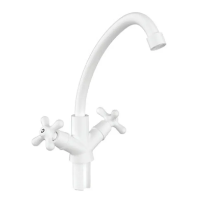 Смеситель для кухни Plamix Amax-271 White (без подвода) (PM0697)