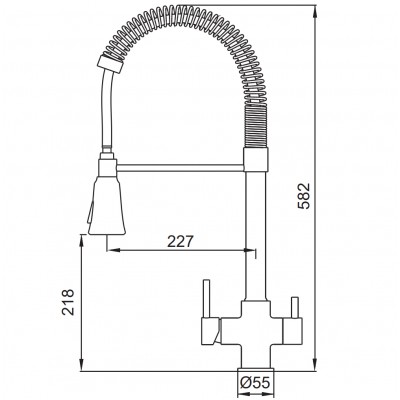 Смеситель кухонный с выходом для питьевой воды Koer KB-72025-05 (KR5015)