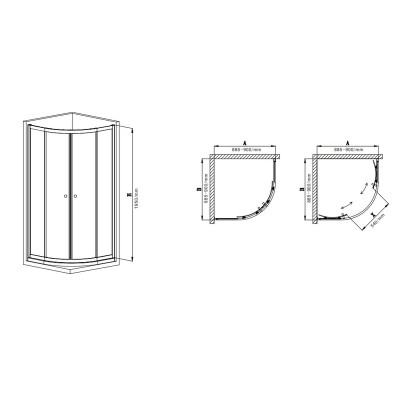 Душевая кабина без поддона Mixxus Premium DIVERSE SC01-90x90x195-TR Chrome прозрачное стекло 5мм (MI6859)