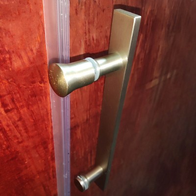 Дверь в нишу Koer SR SD01-120x200-TR-02 прозрачное стекло Easy Clean 8мм, никель (KR5379)