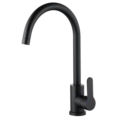 Смеситель для кухни ZERIX DAX-011 BLACK из нержавеющей стали SUS304 (черный) (ZX4817)