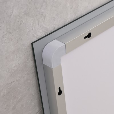 Зеркало Mixxus WARM MR02-70x50 с LED Touch, Anti-fog, димером, рег. яркости, часами (MI6668)