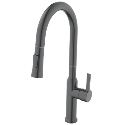 Смеситель для кухни с выдвижным изливом Mixxus Premium PULL 014 GRAPHITE (MI6959)