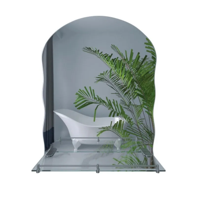 Зеркало настенное Zerix MIRRA MRZ02-450x600x105 прямоугольное с дугообразным верхом (ZX5619)