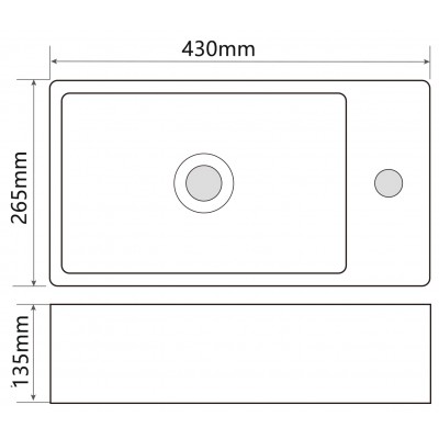 Раковина подвесная Mixxus Premium QUADRO-1201-L 430х265х135mm (MP6505) Раковина подвесная Mixxus Premium QUADRO-1201-L 430х265х135mm (MP6505)