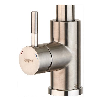 Смеситель для кухни с выдвижной лейкою Zerix LUX-014 (нержавеющая сталь) (ZX4874)