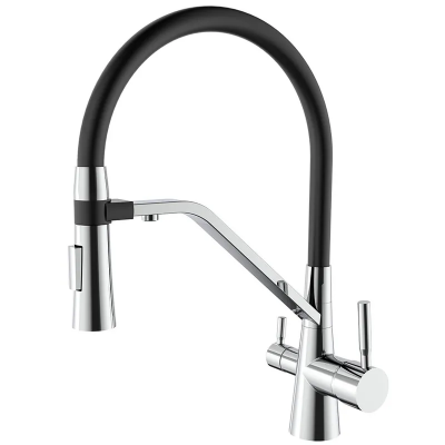 Смеситель для кухни Mixxus Premium Magnet 021 REFL.BLACK (MI6973) Смеситель для кухни Mixxus Premium Magnet 021 REFL.BLACK (MI6973)