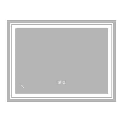 Зеркало Zerix Alive MR06-80x60-REVERSE с LED Touch, Anti-fog, димером, регулятором яркости (ZX6062)