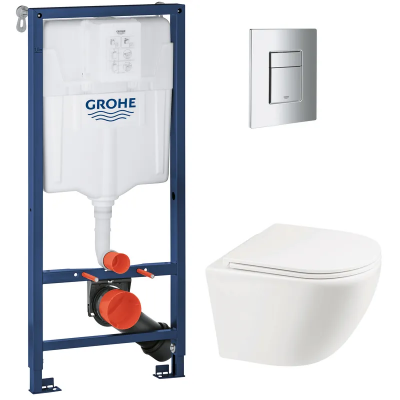 Комплект Grohe Set Унитаз ELLIPSE-0301-T3 + Инсталляция 38536001 + панель 38732000 (38536001ELLIPS0)