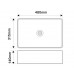 Раковина накладная Mixxus Premium QUADRO-0208 MARBLE 480х315х140mm с переливом (MP6518)