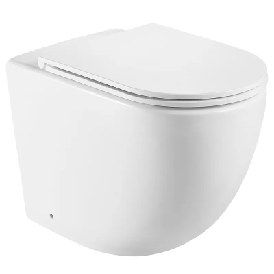 Унитаз напольный безбачковой Mixxus Premium ELLIPSE-0701-T1 570х365х410mm, система смыва TORNADO (MP6593)