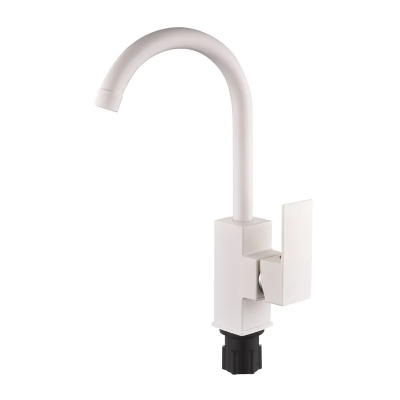 Смеситель для кухни Plamix Kubus-011 SET White (с подводкой) (PM0674)