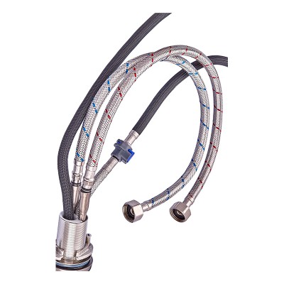 Смеситель для кухни с выдвижной лейкой Zerix PUL-014 Graphite SUS304 (цвет графит) (ZX5036)