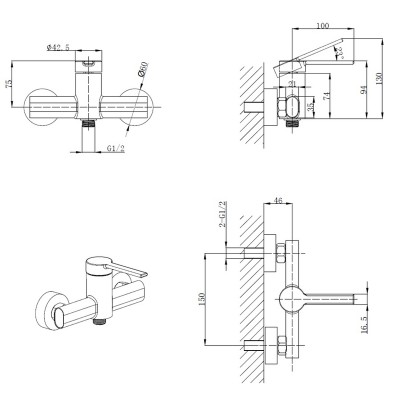 Смеситель для гигиенического душа Mixxus Lord 024 с лейкой (MI7135) Смеситель для гигиенического душа Mixxus Lord 024 с лейкой (MI7135)