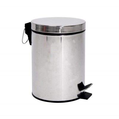 Мусорное ведро круглое Zerix Solo-TC0107 SS Color 7 л цвет нержавейка (ZX5899)