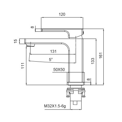 Смеситель для умывальника KOER KB-10009-05 (KR3499), черный