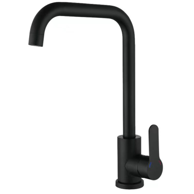 Смеситель для кухни ZERIX DAX-011-G BLACK с нержавеющей стали SUS304 (черный) (ZX4818)