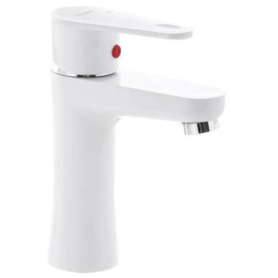 Смеситель для умывальника Plamix Vega-001 White (без подвода) (PM0685) Смеситель для умывальника Plamix Vega-001 White (без подвода) (PM0685)