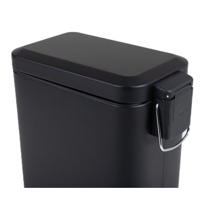 Мусорное ведро с плавным закрытием прямоугольное Zerix Sansa-TC0105 Black 5 л цвет черный (ZX5894)