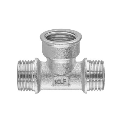 Тройник Nolf NFC.T06MFM-N-1/2"MFM никелированный (NF3100)