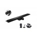 Душевой трап из нержавеющей стали Koer FD08-70x500-Glass Black 70x500мм из стекл. панелью (KR5139)