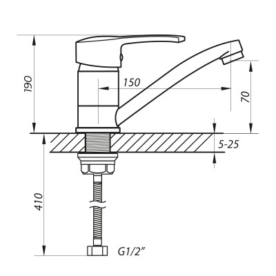 Смеситель для умывальника ZERIX PED-B 127 (ZX2941)