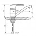 Смеситель для умывальника ZERIX PED-B 127 (ZX2941)