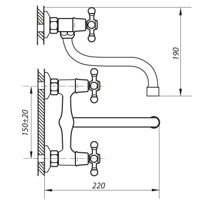 Смеситель для кухни ZERIX TZK 605 (ZX0100)