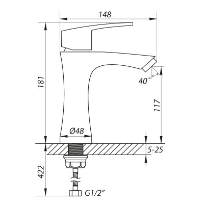 Смеситель для умывальника ZERIX LR71001 (LL1030) Смеситель для умывальника ZERIX LR71001 (LL1030)