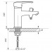 Смеситель для умывальника ZERIX PUD1 146 с выходом на душевую лейку (ZX2871)