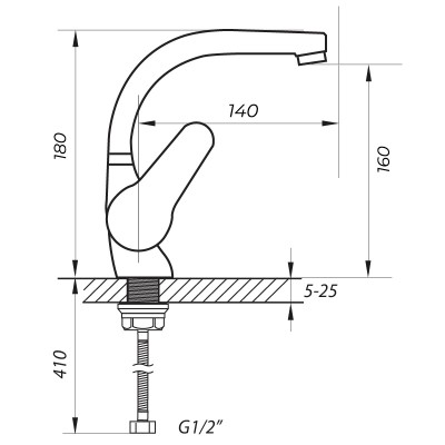 Смеситель для умывальника ZERIX SOP1 146 (ZX0189)