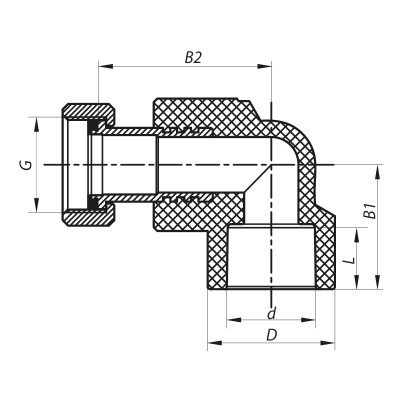 Угол с накидной гайкой 25x3/4F PPR KOER K0145.PRO (KP0183) Угол с накидной гайкой 25x3/4F PPR KOER K0145.PRO (KP0183)