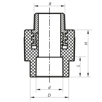 Муфта НР 25x3/4M PPR KOER K0097.PRO (KP0116) Муфта НР 25x3/4M PPR KOER K0097.PRO (KP0116)